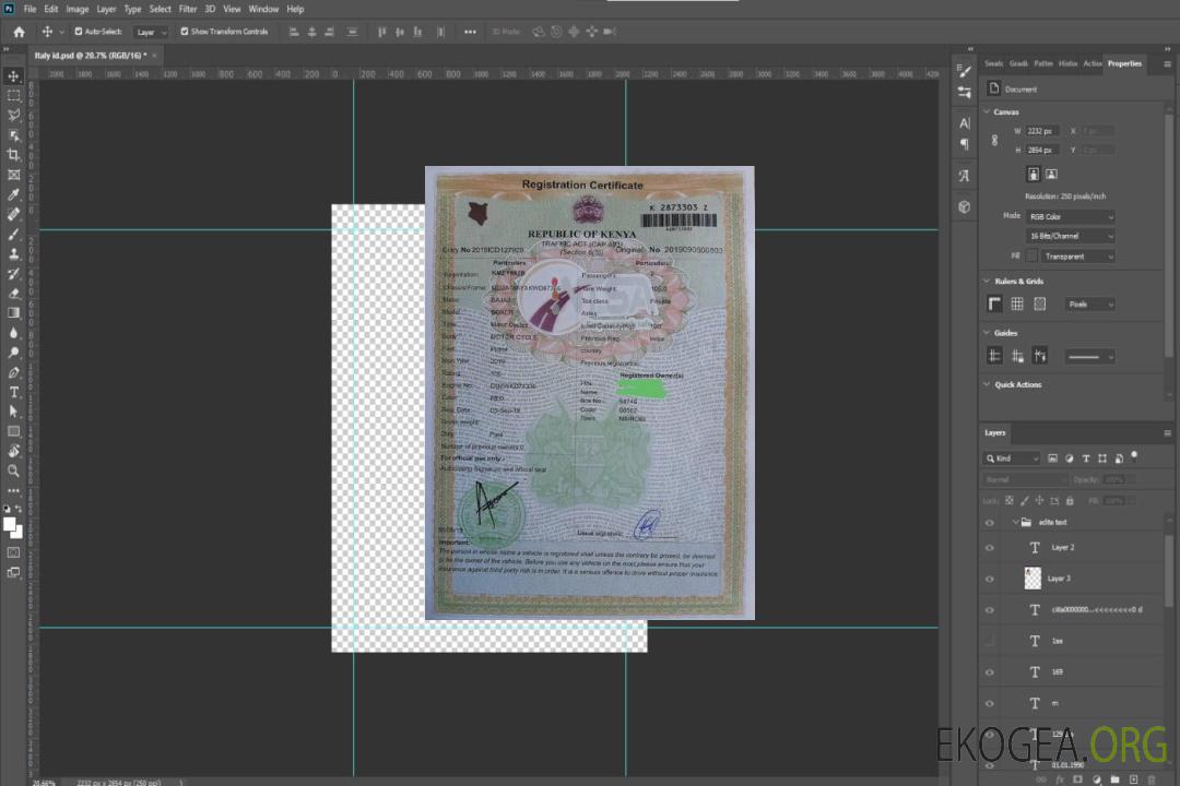 Certificat d'immatriculation du véhicule au Kenya template Certificat d'immatriculation du véhicule au Kenya template